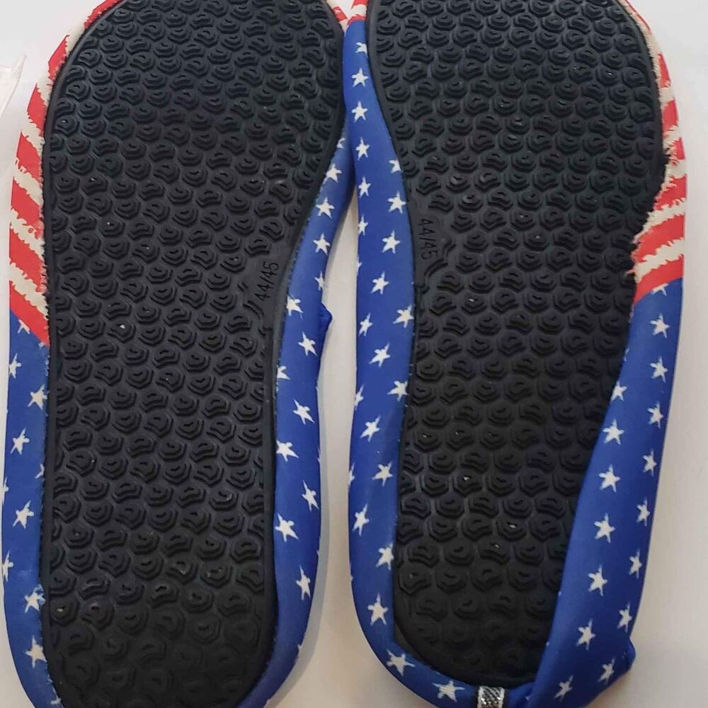 Men's Size 10 Swim Shoes American Flag Stretchy Dive Shoes Beach Shoe Hard Sole - Picture 4 of 5